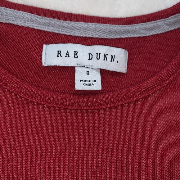 Rae Dunn Red Lightweight Sweater 8 Believe EUC Holiday Christmas - Picture 6 of 10